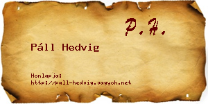 Páll Hedvig névjegykártya